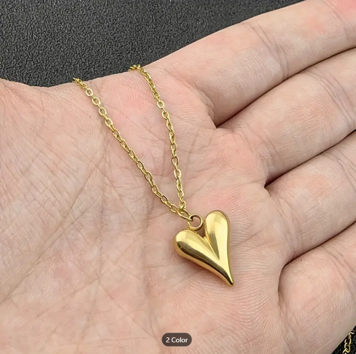 Picture of Cheap Heart Pendant Necklace For Girls Women Sweater Neck Chain Necklaces