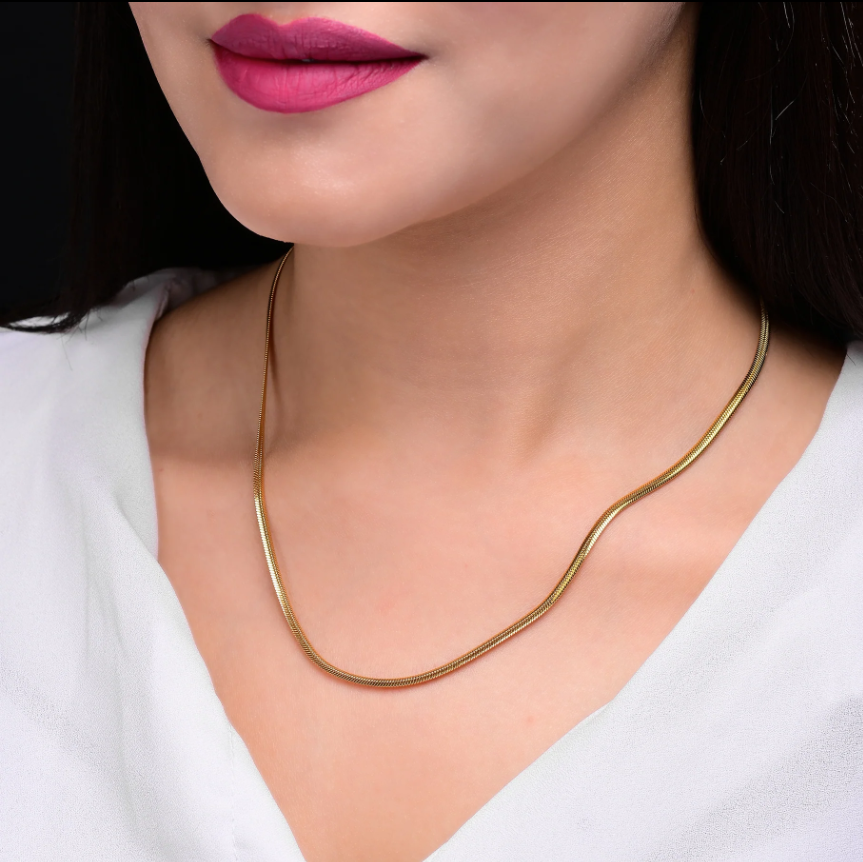 Picture of New Stylish & Fancy Exclusive Necklaces for Women and Girls - Gold