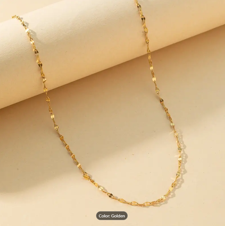 Picture of Fashion Necklace Clavicle Sweet Cool Simple Necklace For Women - Gold