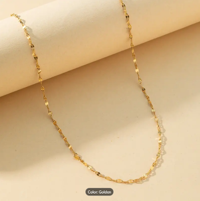 Picture of Fashion Necklace Clavicle Sweet Cool Simple Necklace For Women - Gold