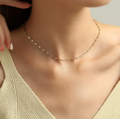 Picture of Fashion Jewellery Stylish Necklace For Women and Girls - Gold