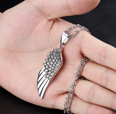 Picture of Fashion Spear Pendant Necklace Men Arrow Head Pendant Fashion Chain For Men - Silver