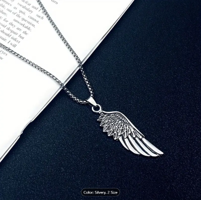 Picture of Fashion Spear Pendant Necklace Men Arrow Head Pendant Fashion Chain For Men - Silver