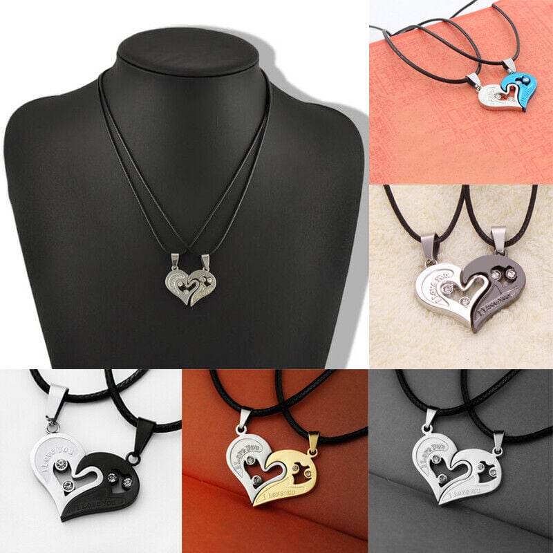 Picture of I Love You Couple Locket Couple Necklace For Women