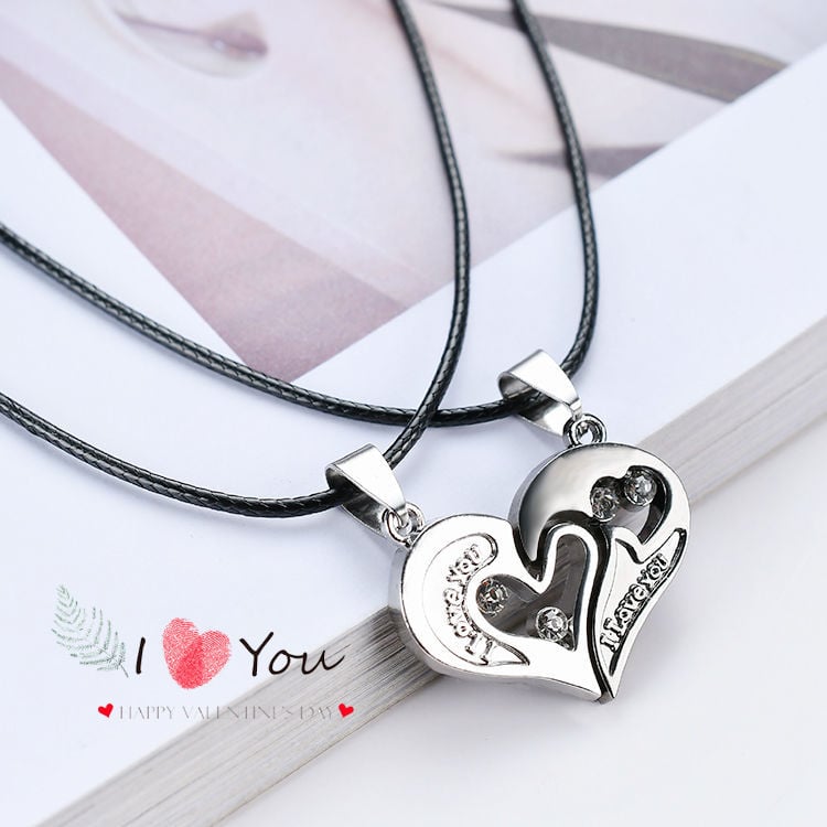 Picture of I Love You Couple Locket Couple Necklace For Women