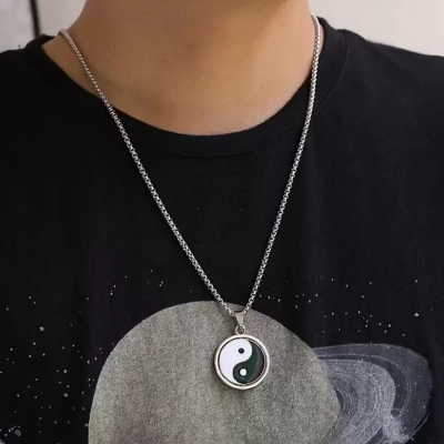 Picture of Necklaces Vintage Gothic Necklace Cool Street Style Necklace Men's - Silver