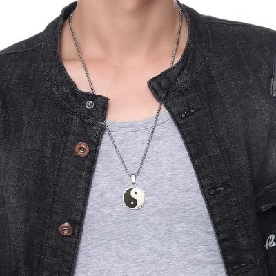 Picture of Necklaces Vintage Gothic Necklace Cool Street Style Necklace Men's - Silver