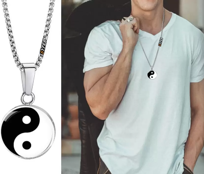 Picture of Necklaces Vintage Gothic Necklace Cool Street Style Necklace Men's - Silver