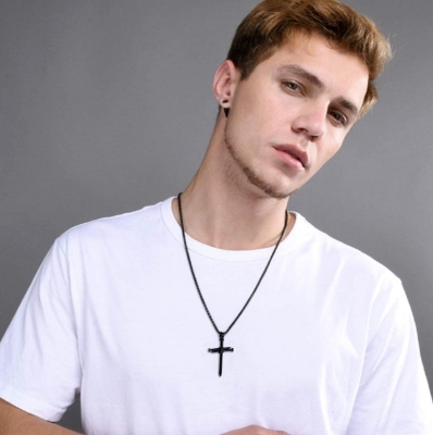 Picture of Gothic New Cross Necklace Cool Street Style For Men