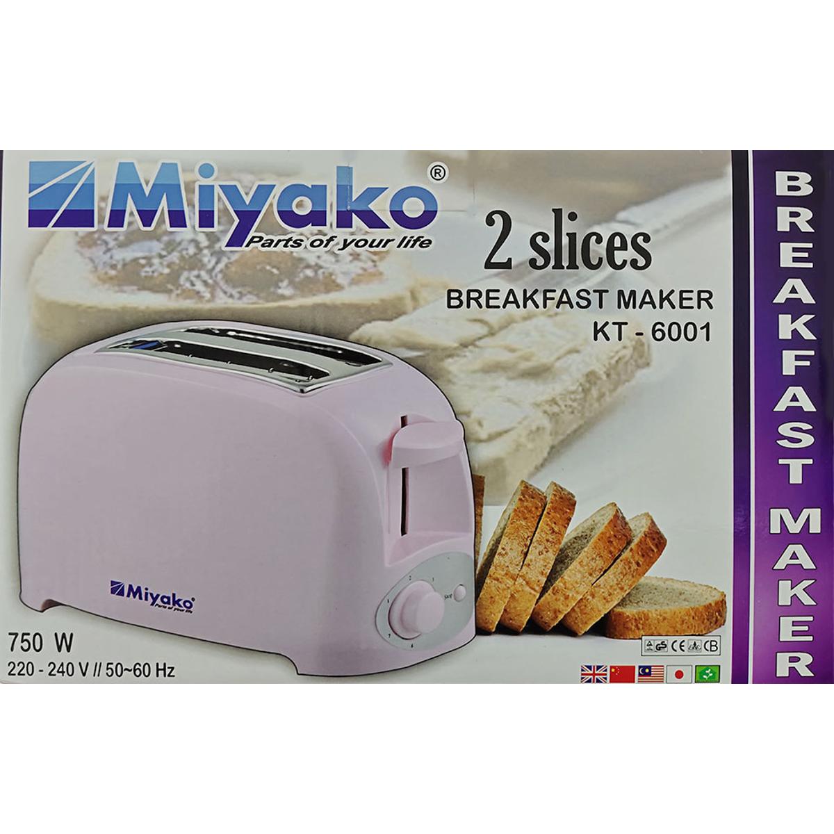 Picture of Miyako 2 Slice Bread Toaster KT-6001 Multicolor