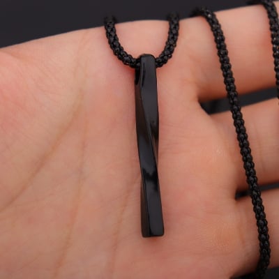 Picture of New Black Color Chain Locket for Men - Black