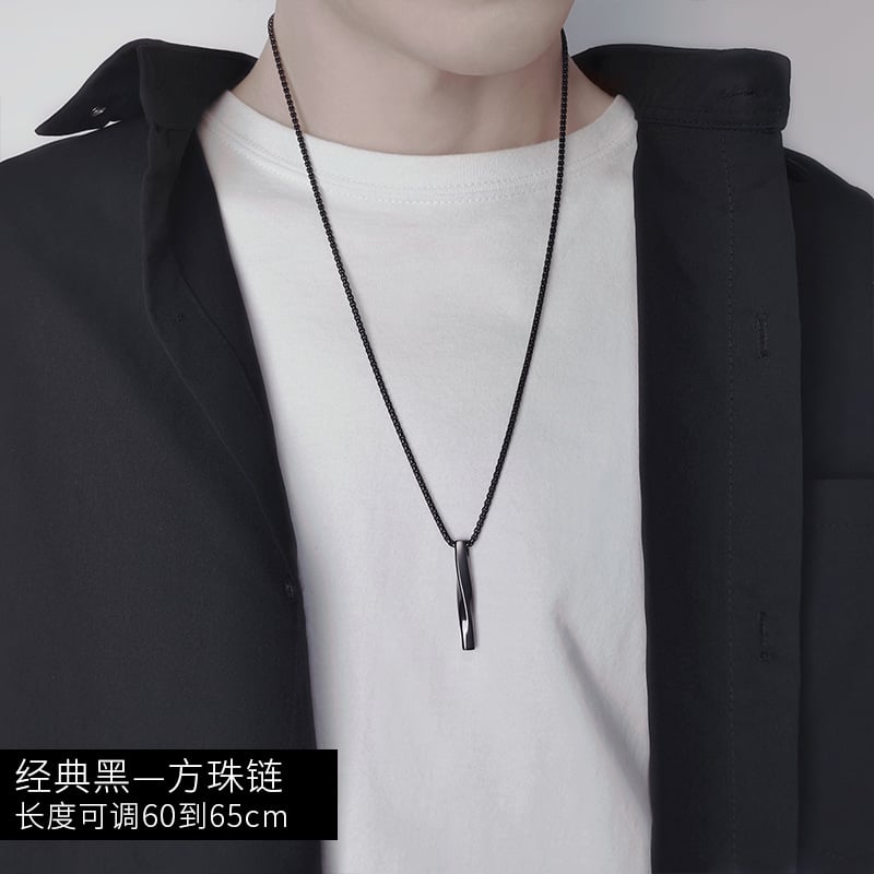 Picture of New Black Color Chain Locket for Men - Black