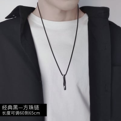 Picture of New Black Color Chain Locket for Men - Black