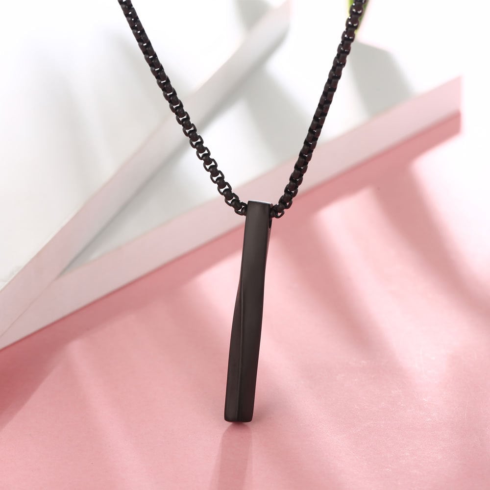 Picture of Good Quality Men Fashion Jewellery Stainless Steel Necklaces - Black
