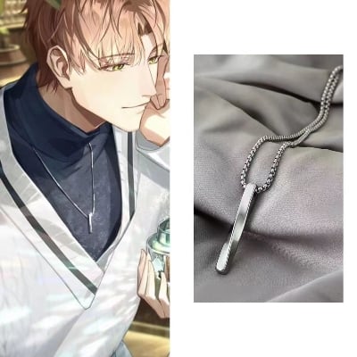 Picture of New Fashion Vertical Bar Necklace for Men - Silver