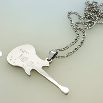 Picture of Stainless Steel Guitar Chain Necklace For Men-New Locket