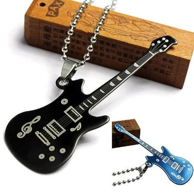 Picture of Fashion Guitar Necklace, Chain And bail Choice