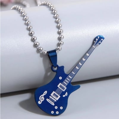 Picture of DUEL COLOR GUITAR NECK Plated Metal Chain Locket