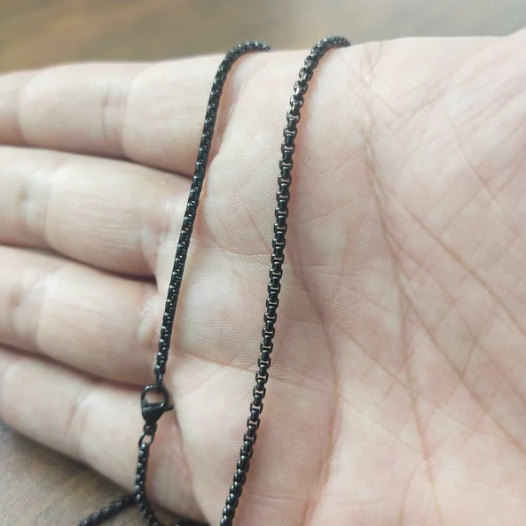 Picture of Round Box Link Stainless Steel Necklace Chain For Men Round Box Chain