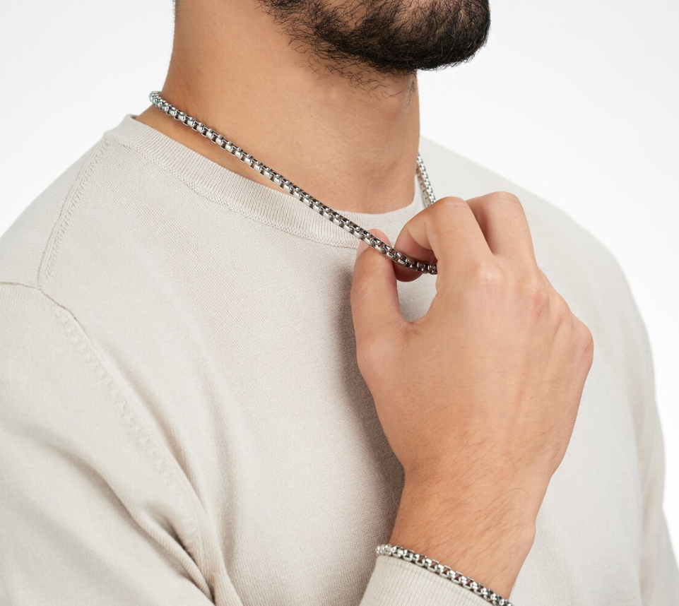 Picture of Stylish Necklace Box Link Chain For Men