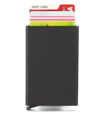 Picture of Aluminium Credit Card Holder Stainless Steel - Black