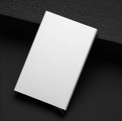 Picture of Automatic Stainless Steel Aluminum Credit Card Holder - Silver