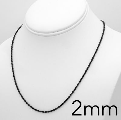 Picture of Stainless Steel Rofe Chain Necklace for Men - Black-m