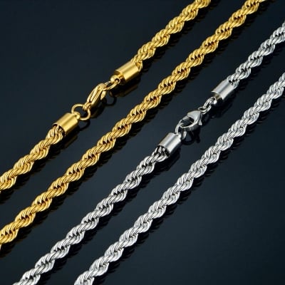 Picture of New 2024 Stainless Steel Rofe Chain Necklace For Men