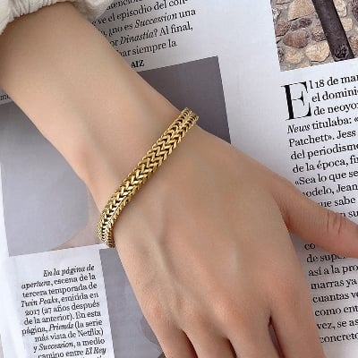 Picture of Men's Gold Chain Bracelet - Gold