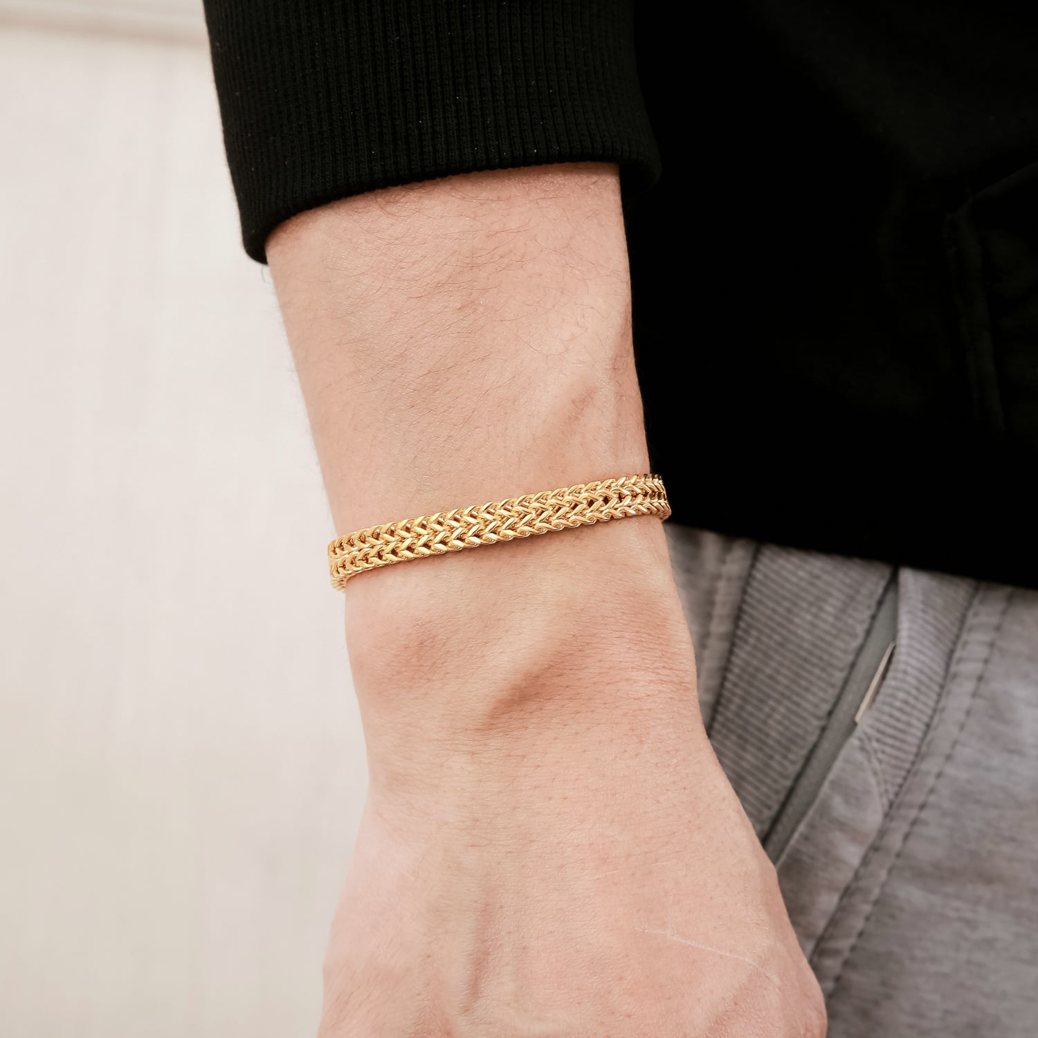 Picture of Men's Gold Chain Bracelet - Gold