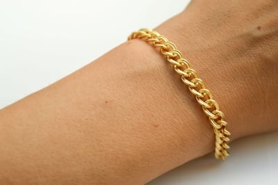 Picture of Men's Gold Chain Bracelet - Gold