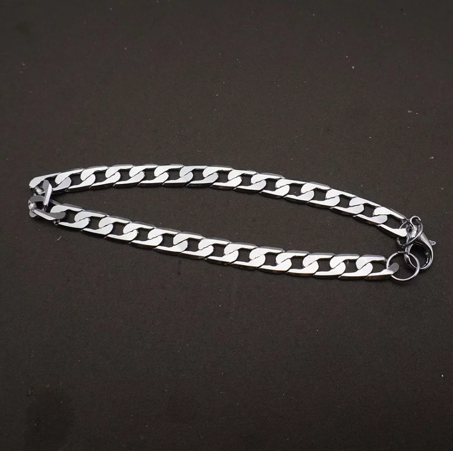 Picture of Silver Metal Bracelet For Men - Silver