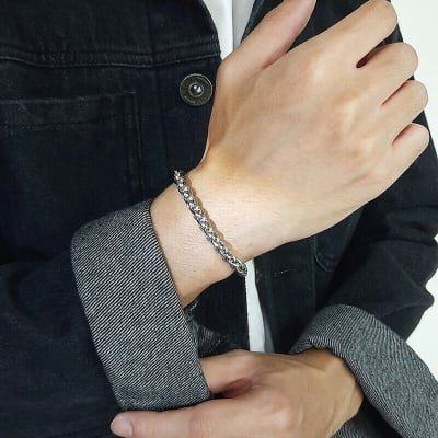 Picture of Stainless Steel Men Bracelet - Silver