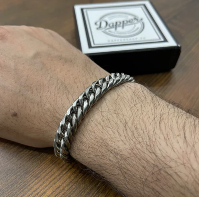 Picture of Fashion New Chain Bracelet for Men - Silver