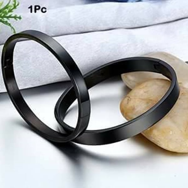 Picture of Stainless Steel Cuff Bangles Bracelets For Men - Black