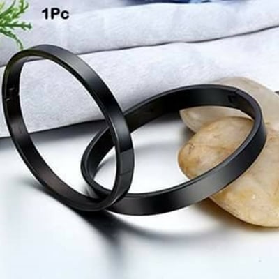 Picture of Stainless Steel Cuff Bangles Bracelets For Men - Black