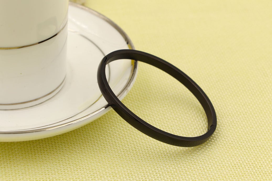Picture of Black Stylish Round Cuff Bracelet For Men - Black