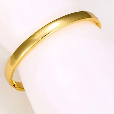 Picture of Man's Fashion Steel Round Cuff Bracelet For Man - Gold