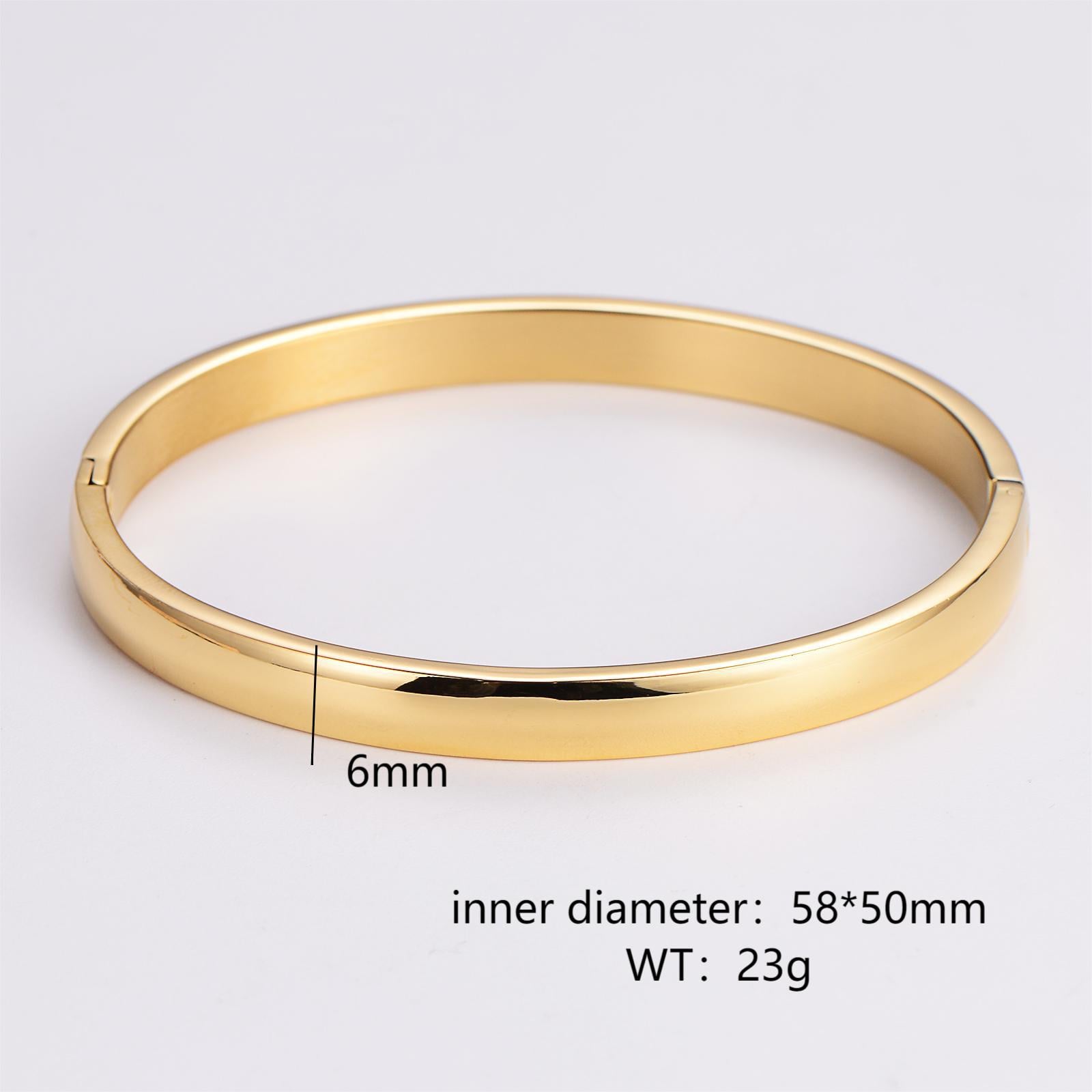 Picture of Man's Fashion Steel Round Cuff Bracelet For Man - Gold