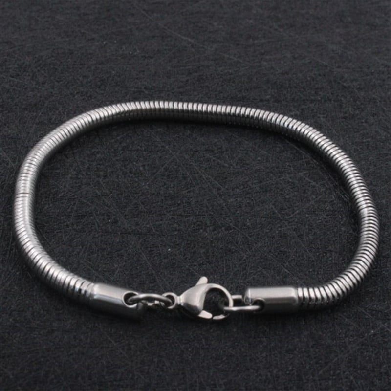 Picture of Men's Silver Flat Curb Chain Bracelet - Silver