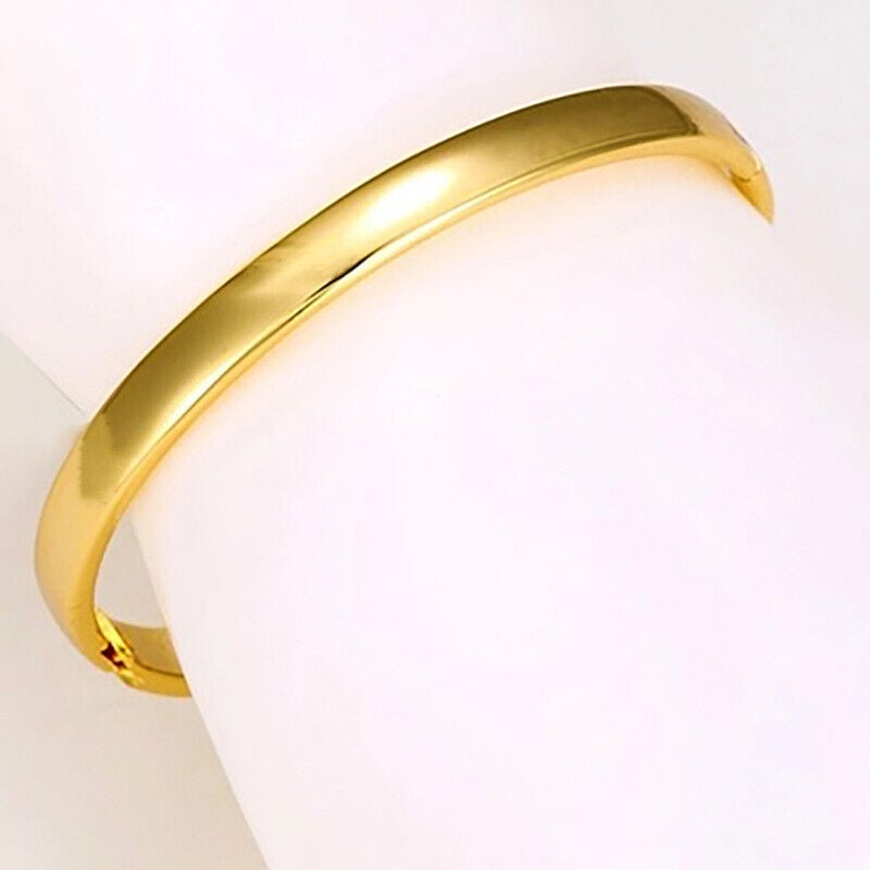 Picture of Men's Stainless Steel Round Bracelet Cuff Bracelet For Men - Gold