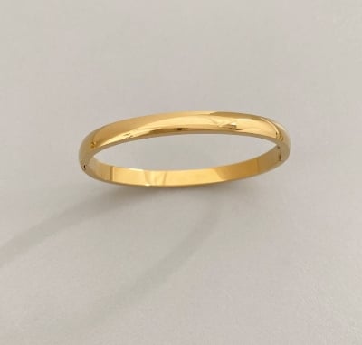 Picture of Men's Stainless Steel Round Bracelet Cuff Bracelet For Men - Gold