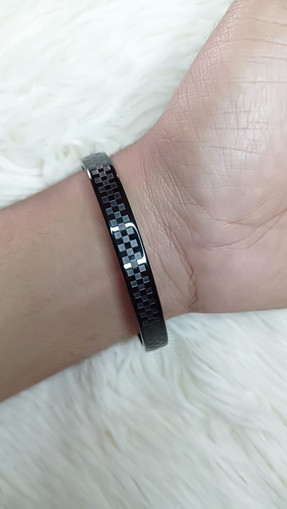 Picture of Classic Round Bracelet for Men Wedding Party - Black