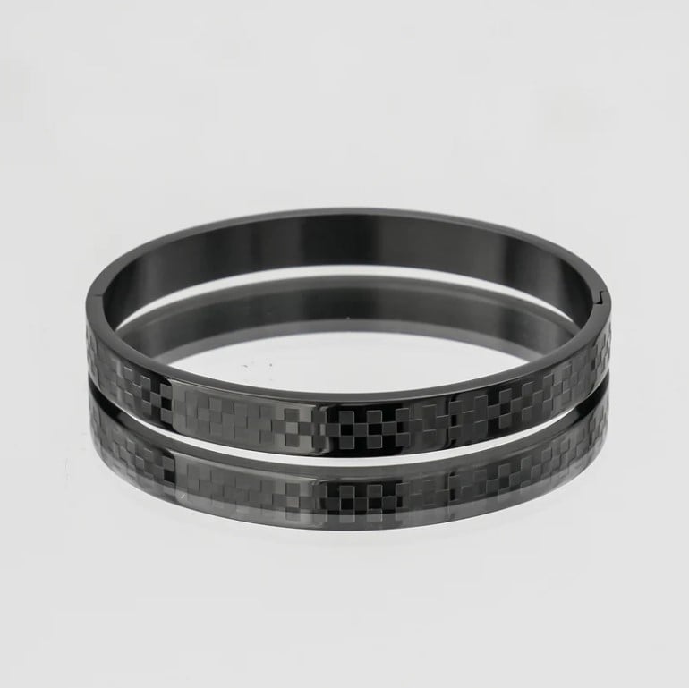 Picture of Classic Round Bracelet for Men Wedding Party - Black