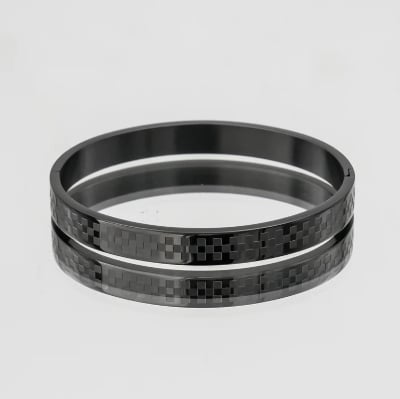 Picture of Classic Round Bracelet for Men Wedding Party - Black