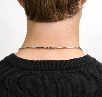 Picture of Round New Link Stainless Steel Chain for Men - Silver