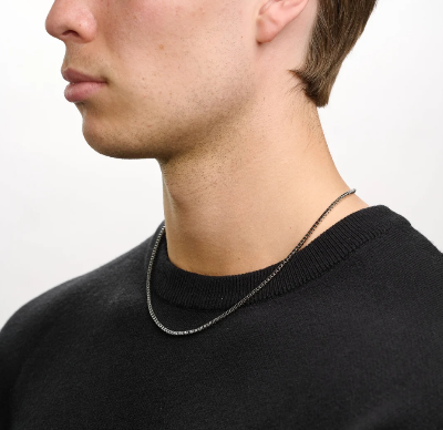 Picture of Round New Link Stainless Steel Chain for Men - Silver