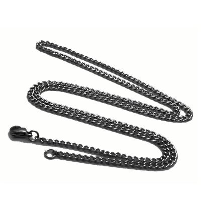 Picture of Stainless Steel Cuban Minimalist Link Necklace For Men - Black