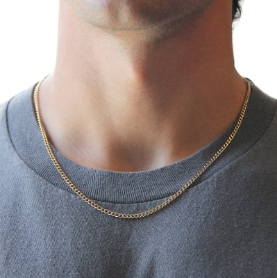 Picture of Fashion New Figaro Chain Necklace For Men - Gold