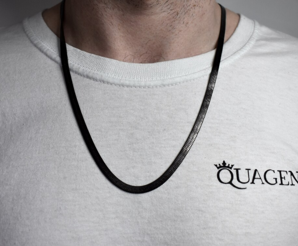 Picture of Stainless Steel Snake Neck Chain for Boys Men Necklace for Boys Men - Black